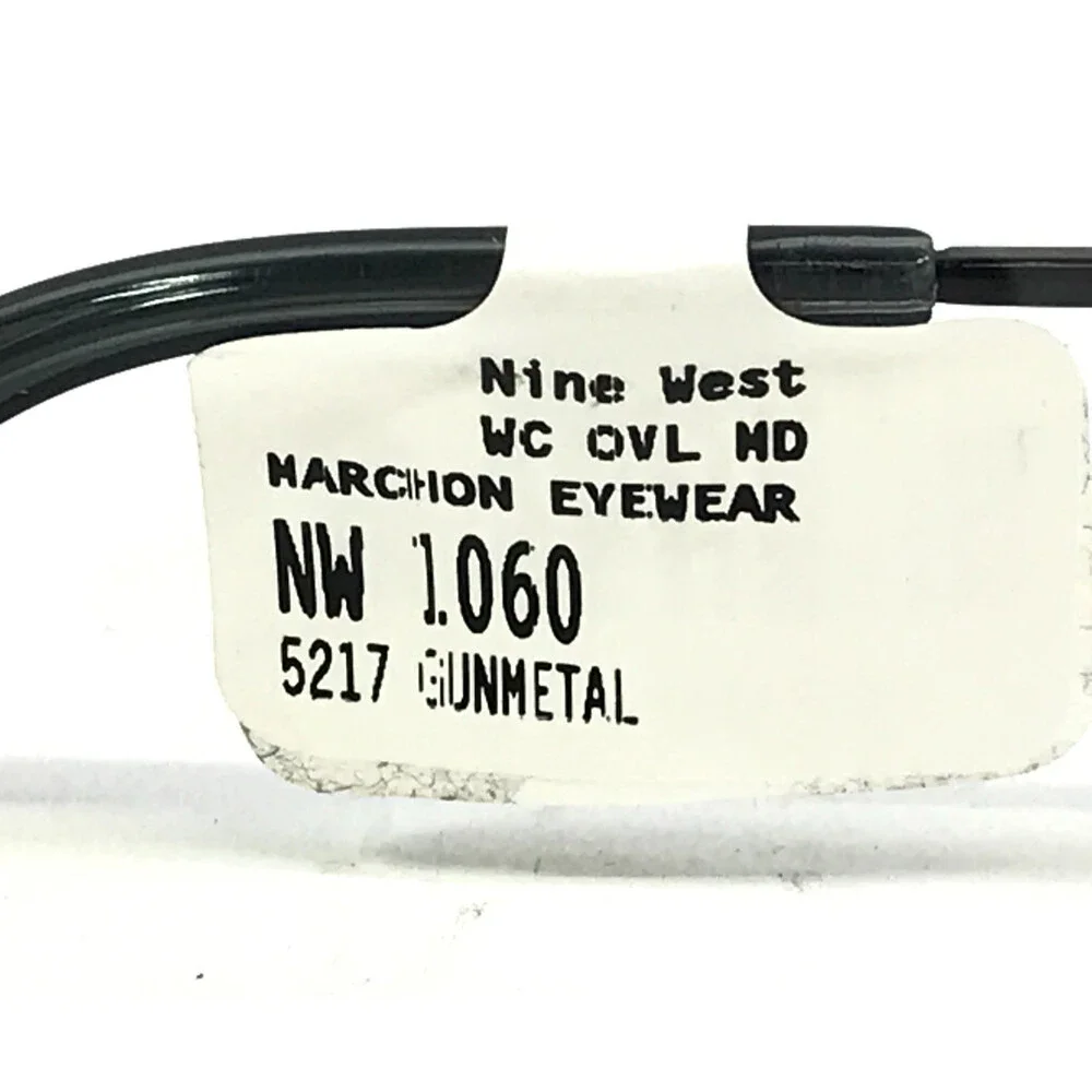 Nine West Eyeglasses Frames NW106 035 Gunmetal Gray Oval Half Rim 52-17-135